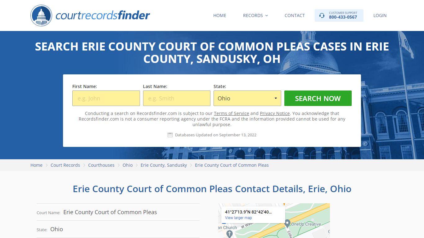 Erie County Court of Common Pleas Case Search - RecordsFinder